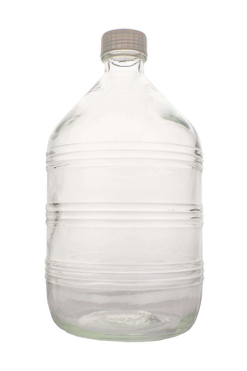 Бутыль стеклянная с крышкой "Рифленая", 10 л - фото 1 - id-p208289244