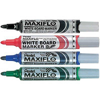 Набор маркеров д/д "Maxiflo" Pentel 4 шт., ассорти, MWL5M-4