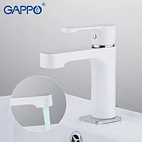 Смеситель для умывальника Gappo G1002-8 белый/хром