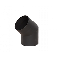 Отвод LAVA (конструкционная сталь 2мм, черный) 45* Д120