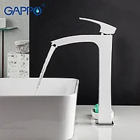 Смеситель для умывальника Gappo G1007-18 белый/хром