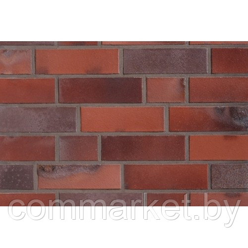 ККлинкерный кирпич ABC-klinkergruppe, Oldenburg rot-bunt Kohlebrand glatt NF 8109