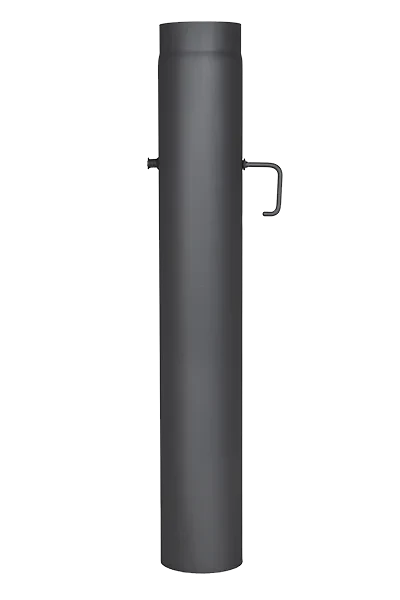 Шибер LAVA (конструкционная сталь 2мм, черный) поворотный 1000 мм, Д120 - фото 1 - id-p208297504