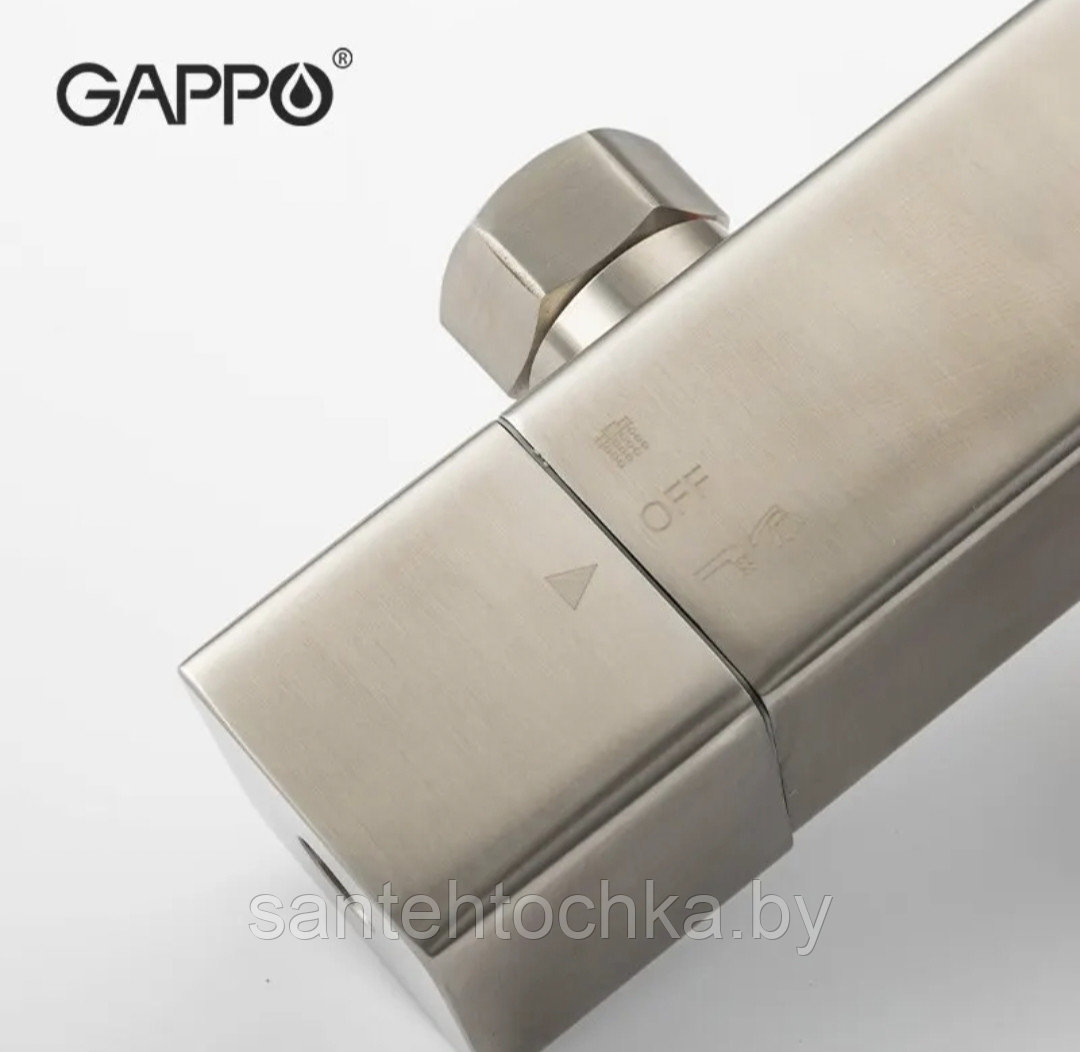 Душевая система Gappo G2499-40 сатин с термостатом - фото 5 - id-p208297793