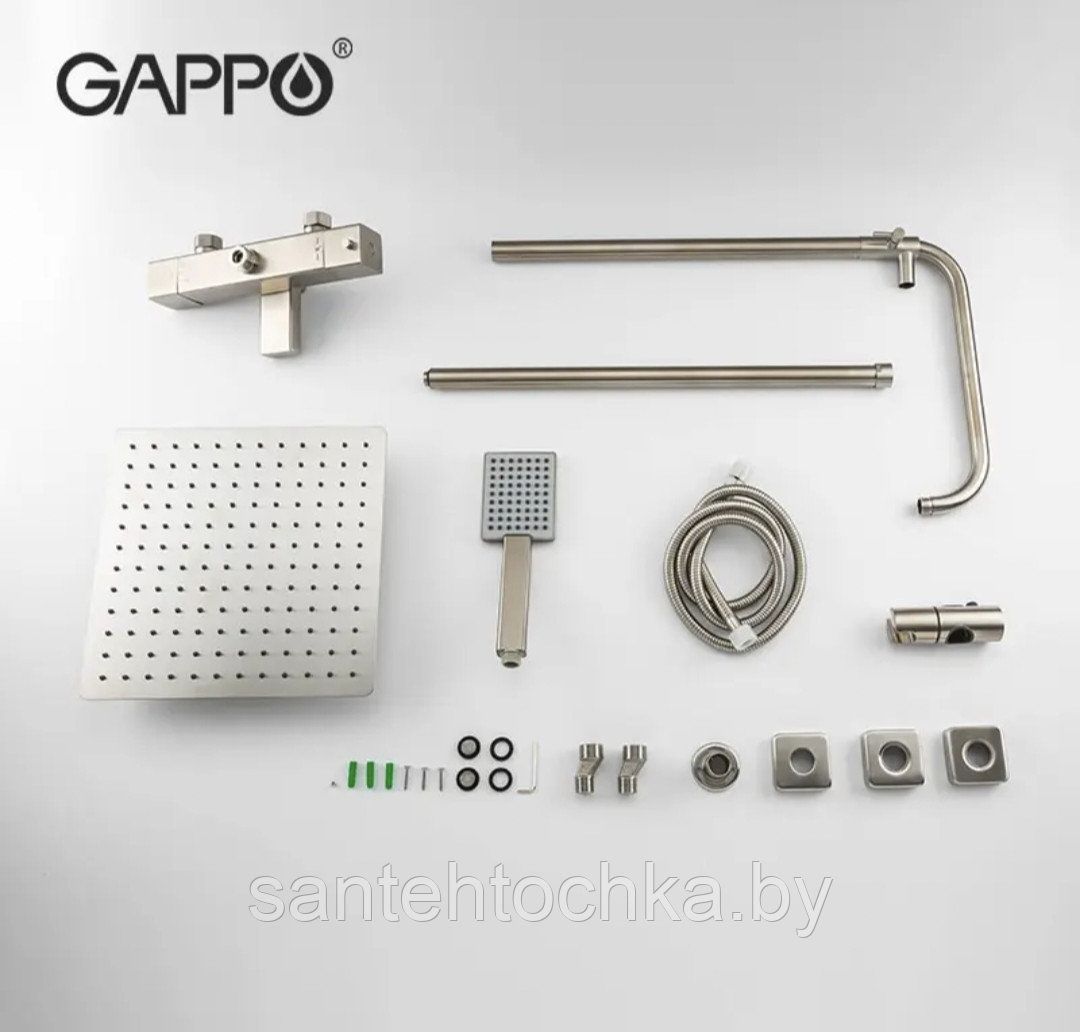 Душевая система Gappo G2499-40 сатин с термостатом - фото 8 - id-p208297793