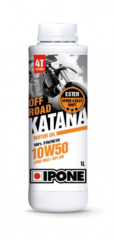 Масло для мотоцикла IPONE KATANA OFF ROAD 10W50 100% Synthetic 1 л - фото 1 - id-p205976350