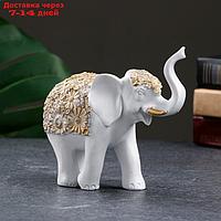Фигура "Слон" белый с золотом