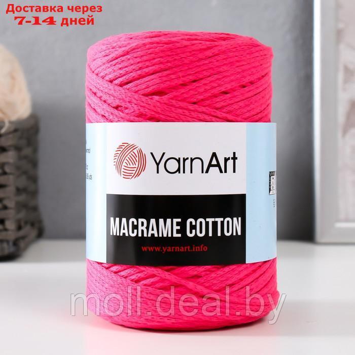 Пряжа "Macrame Cotton" 20% полиэстер, 80% хлопок 225м/250гр (803 розов.флюр) - фото 1 - id-p208275745