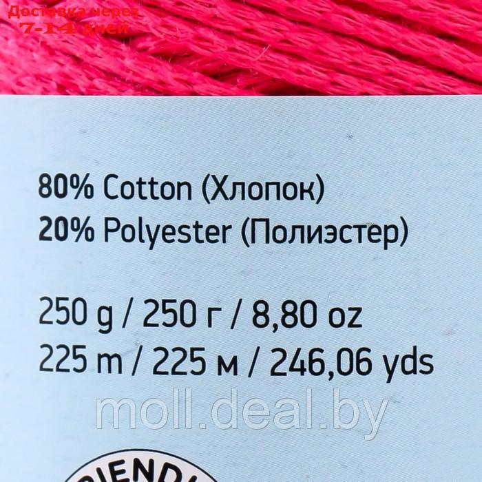 Пряжа "Macrame Cotton" 20% полиэстер, 80% хлопок 225м/250гр (803 розов.флюр) - фото 4 - id-p208275745