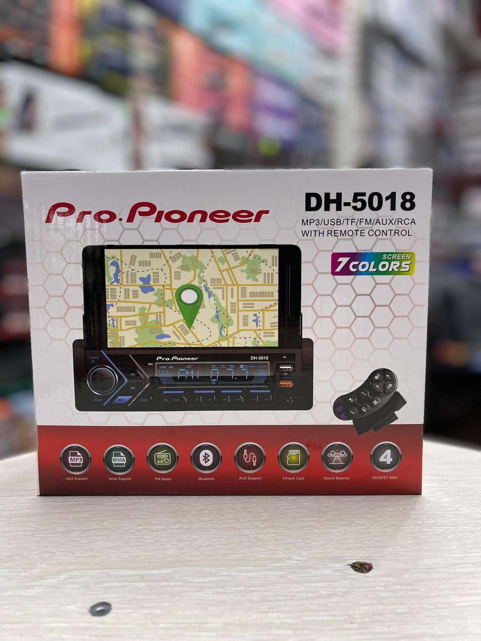 Автомобильная магнитола Bluetooth с держателем для телефона Pro.Pioneer DH-5018 7 цветов подсветки