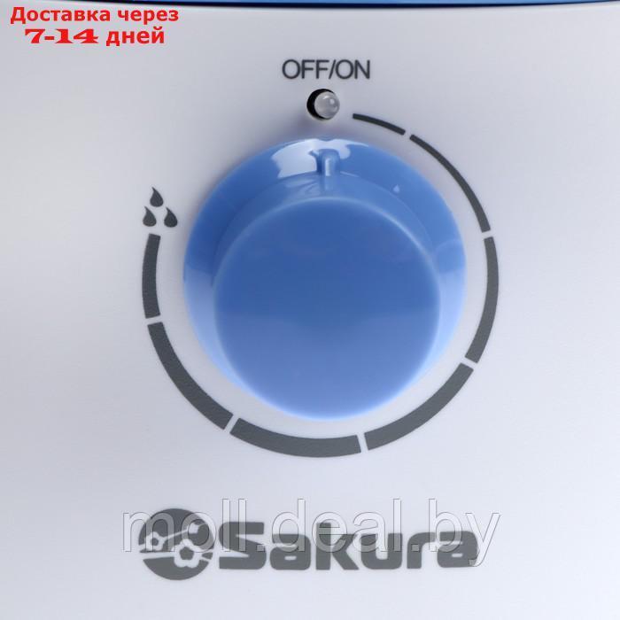 Увлажнитель воздуха Sakura SA-0609WBL, ультразвуковой, 18 Вт, 2 л, до 18 м2, бело-голубой - фото 3 - id-p208275882