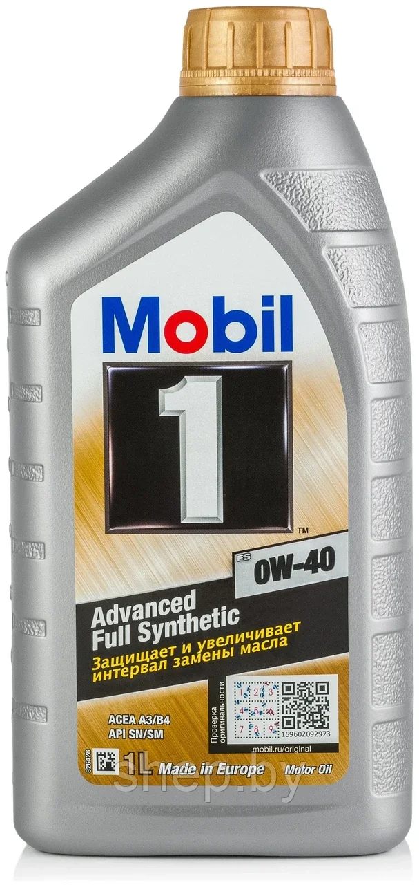 Моторное масло Mobil 1 FS 0W40 1L - фото 1 - id-p208305185