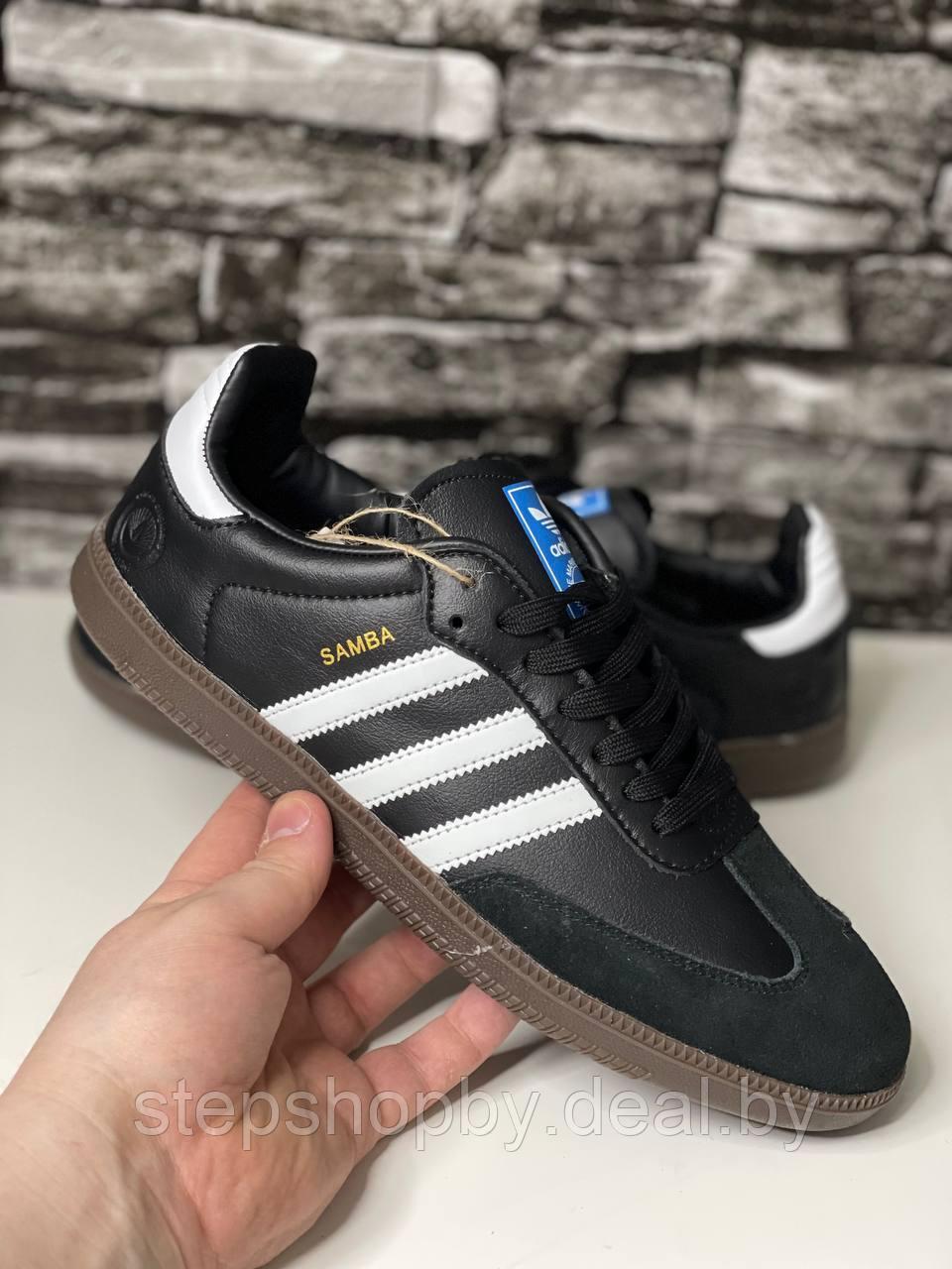 Кроссовки adidas Samba OG BLACK / Cloud White / Gum - фото 3 - id-p208305282