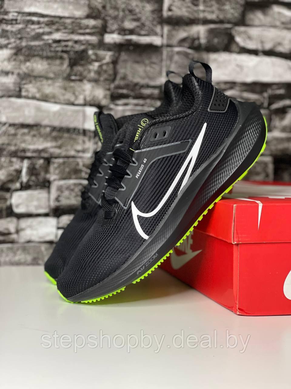 Кроссовки Nike Air Zoom Pegasus 40 black/green - фото 3 - id-p208305340