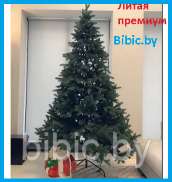 Елка литая Президентская высота 1.5 м, новогодняя искусственная классическая с подставкой ель
