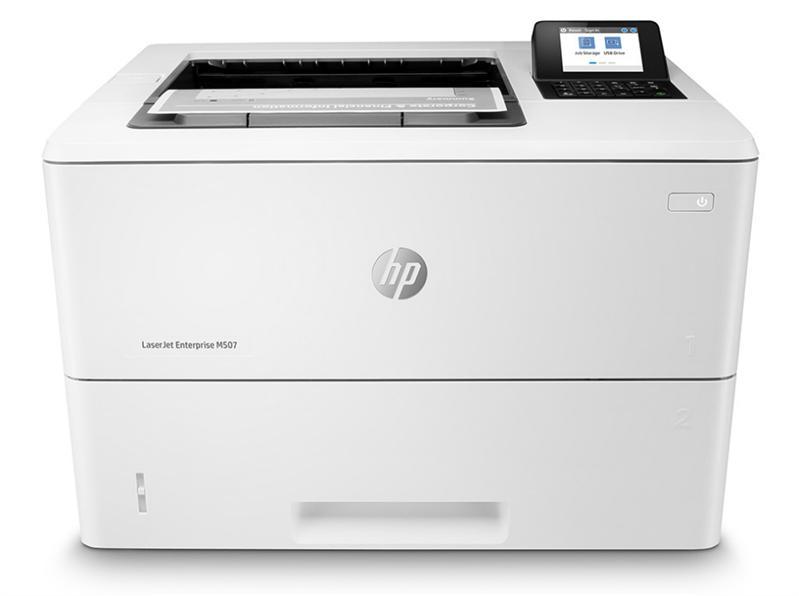 Принтер HP LaserJet Enterprise M507dn (A4, 1200dpi, 43ppm, 512Mb, 2trays 100+550, USB/GigEth, Duplex, 1y war, - фото 1 - id-p208307096