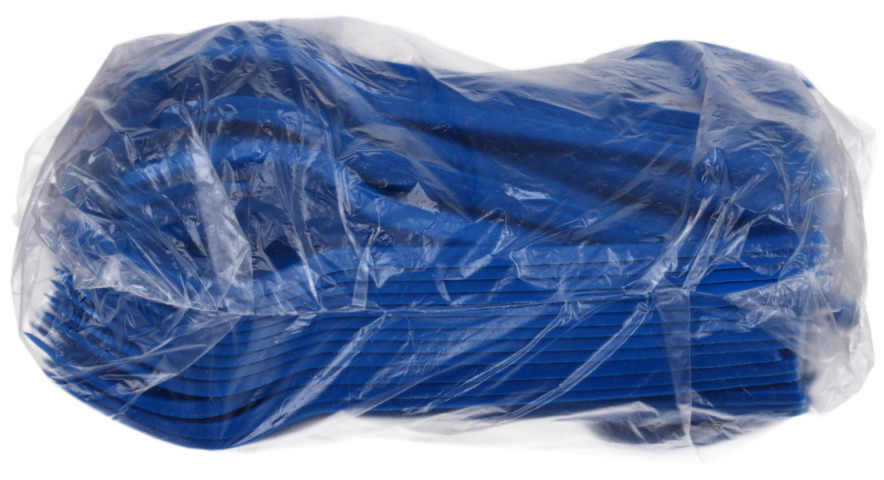 Вилка одноразовая пластиковая «ИнтроПластик» длина 165 мм, 100 шт., синяя - фото 1 - id-p208307760