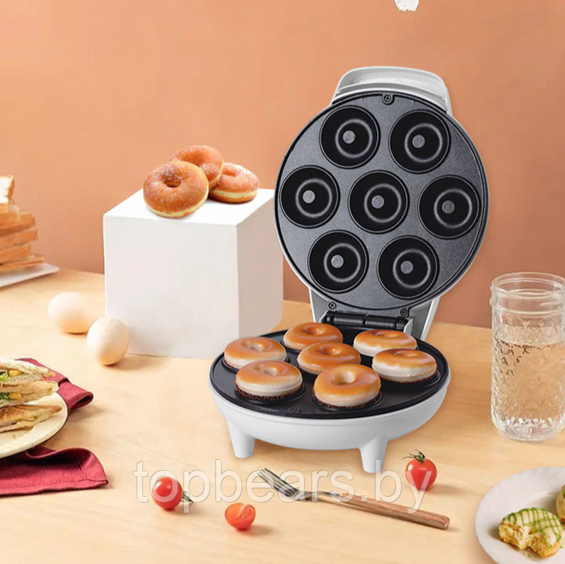 Аппарат для выпечки мини-пончиков Donut Maker KC-TTQ-1 на 7 форм, 1200W - фото 4 - id-p208309778