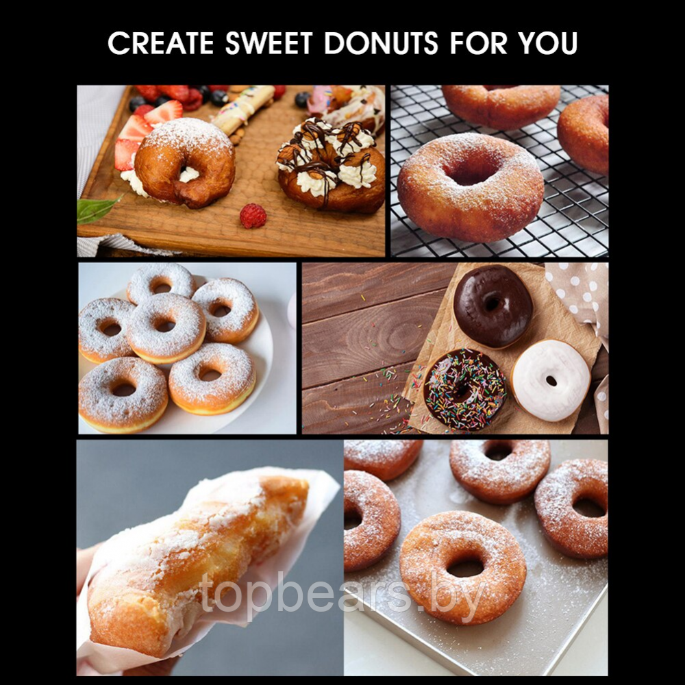 Аппарат для выпечки мини-пончиков Donut Maker KC-TTQ-1 на 7 форм, 1200W - фото 6 - id-p208309778