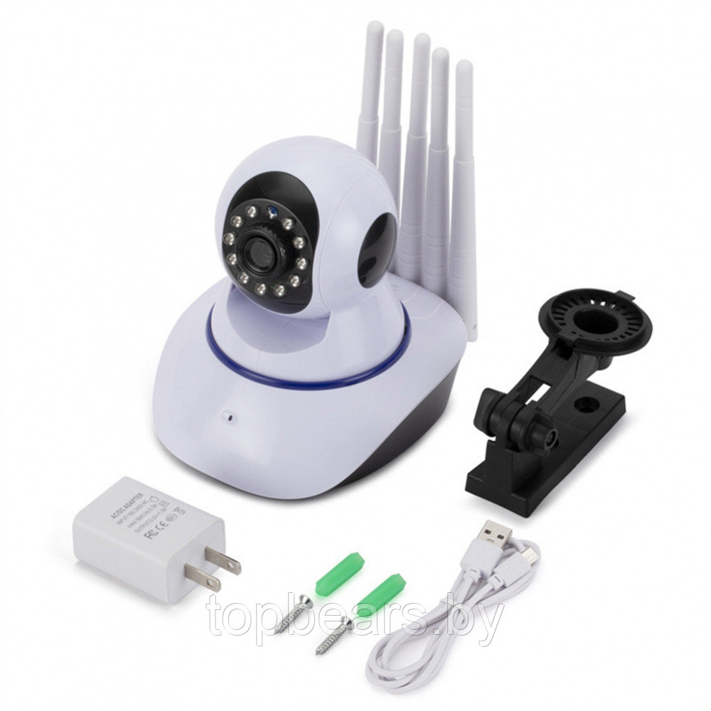 Беспроводная видеокамера Intelligent camera Wi Fi (день/ночь, датчик движения, видеоняня, 5 усиленных антенн - фото 4 - id-p208309781