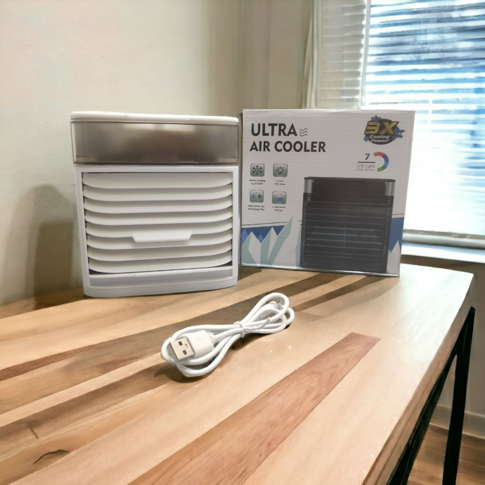 Мини кондиционер Ultra Air Cooler / Охладитель воздуха (3 режима, 7 цветов LED - подсветки) - фото 2 - id-p208310273