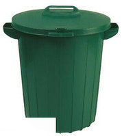 Контейнер пластиковый для мусора 90 л зеленый