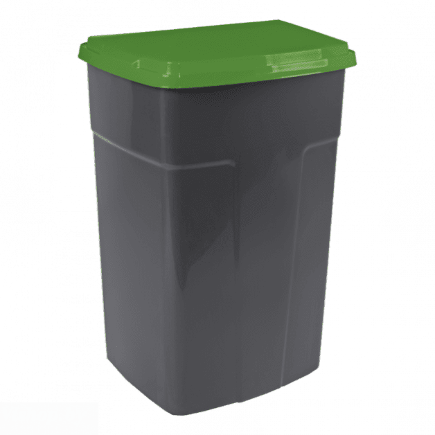 Бак мусорный 90л темно-серый/зеленый - фото 1 - id-p208310438