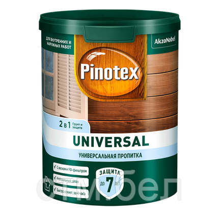 Пропитка для дерева PINOTEX Universal 2 в 1 индонезийский тик 9л, фото 2
