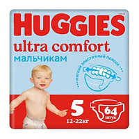 Подгузники Huggies Ultra Comfort для мальчиков 5 (12-22кг) 64шт