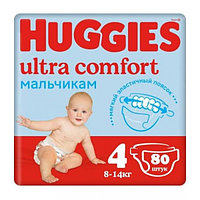 Подгузники Huggies Ultra Comfort для мальчиков 4 (8-14кг) 80шт