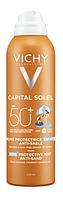 Солнцезащитный спрей-вуаль детский Vichy Виши Capital Soleil анти-песок для лица и тела SPF 50+, 200 мл