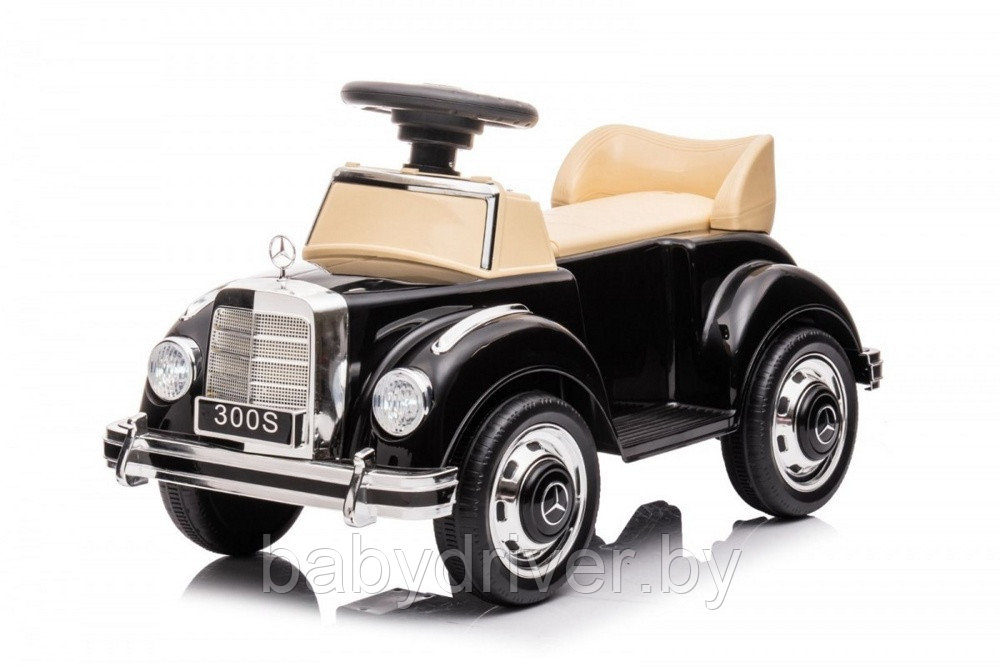 Детский толокар-электромобиль RiverToys Mercedes-Benz 300S LS-128A (черный) Лицензия, с пультом управления