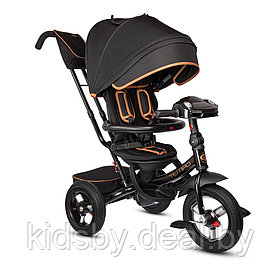 Детский трехколесный велосипед City-Ride Tempo CR-B3-11EB (черный) Складной руль, поворот.сиденье, фара