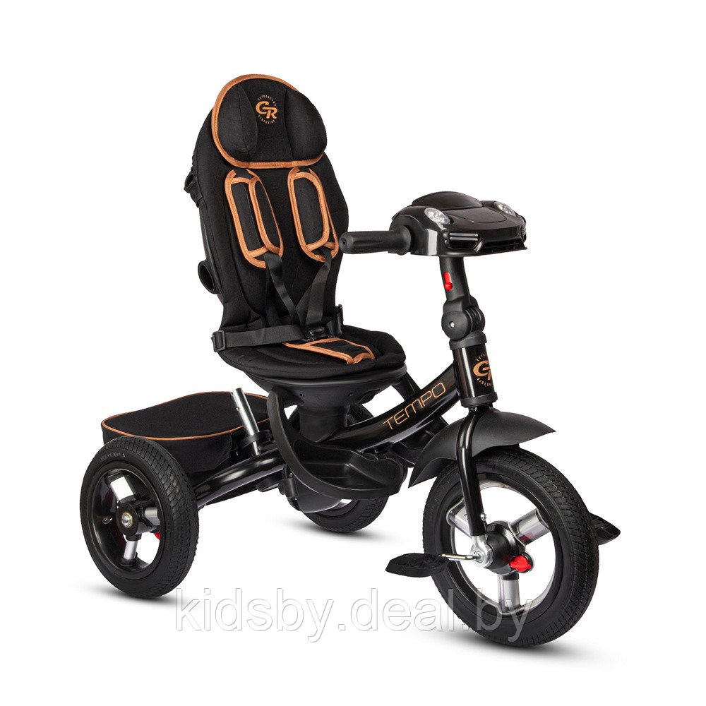 Детский трехколесный велосипед City-Ride Tempo CR-B3-11EB (черный) Складной руль, поворот.сиденье, фара - фото 3 - id-p208315354