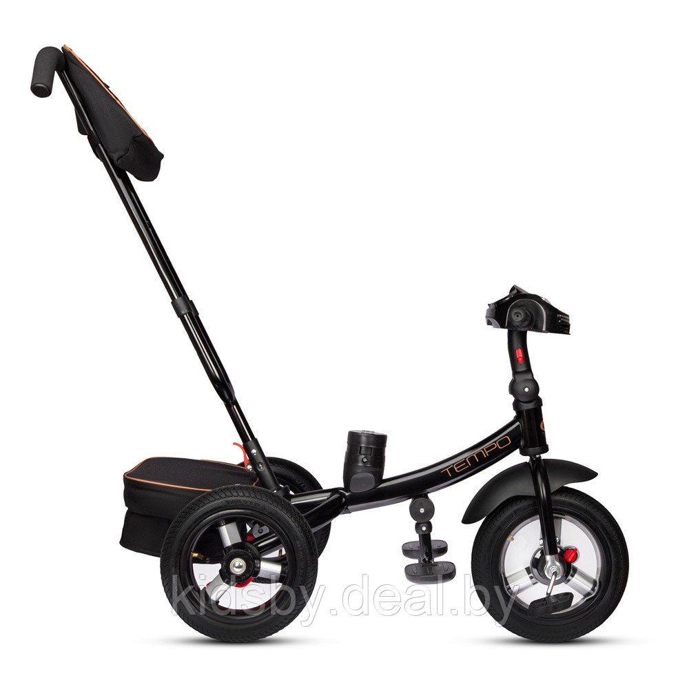 Детский трехколесный велосипед City-Ride Tempo CR-B3-11EB (черный) Складной руль, поворот.сиденье, фара - фото 4 - id-p208315354