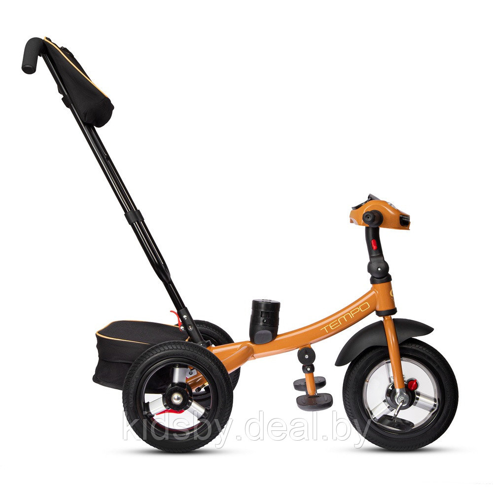 Детский трехколесный велосипед City-Ride Tempo CR-B3-11BK (оранжевый) Складной руль, поворот.сиденье, фара - фото 5 - id-p208315355