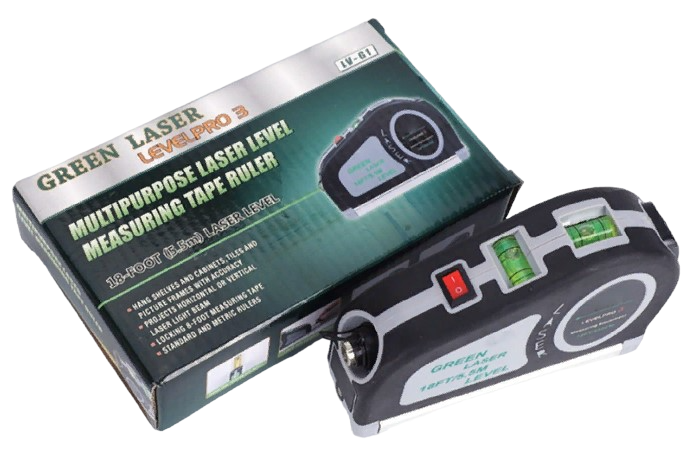 Многофункциональный лазерный уровень с линейкой и рулеткой 5,5 м Laser Level Pro 3 LV-G1 - фото 5 - id-p208315378
