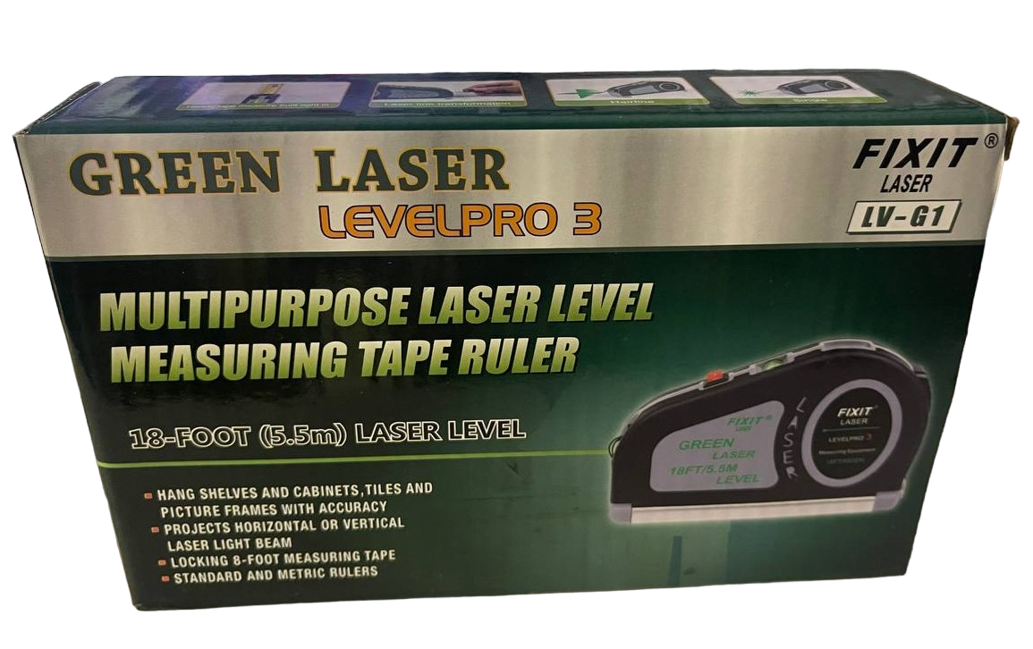 Многофункциональный лазерный уровень с линейкой и рулеткой 5,5 м Laser Level Pro 3 LV-G1 - фото 9 - id-p208315378