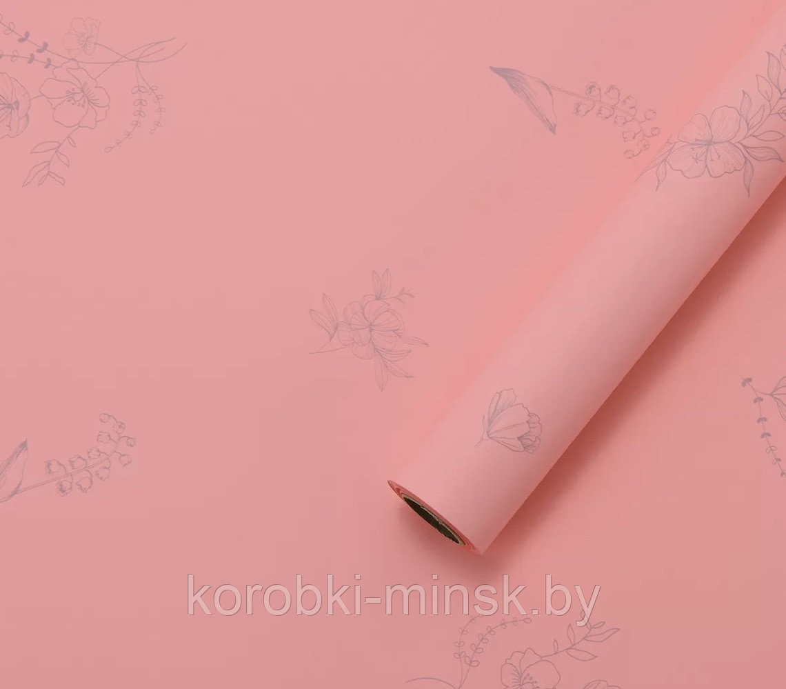 Пленка матовая "Эстетика" 58см*10м, 65 мкр. Розовый персик