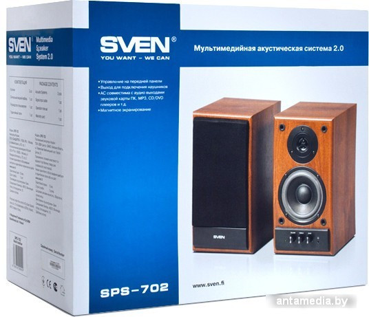 Акустика SVEN SPS-702 (коричневый) - фото 3 - id-p208321302