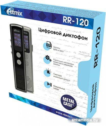 Диктофон Ritmix RR-120 8GB (черный) - фото 5 - id-p208320325