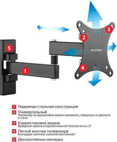 Кронштейн Arm Media MARS-2 - фото 2 - id-p208319589