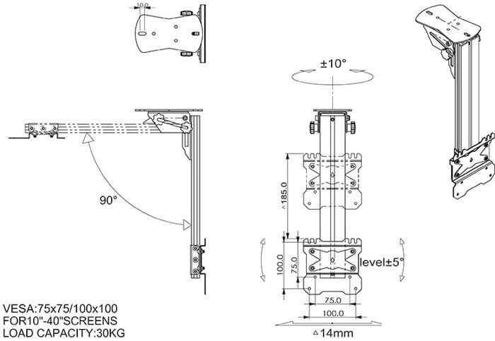 Кронштейн Onkron CR1S - фото 3 - id-p208319647