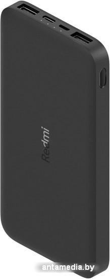 Портативное зарядное устройство Xiaomi Redmi Power Bank 10000mAh (черный) - фото 2 - id-p208321831