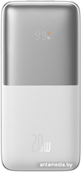 Внешний аккумулятор Baseus Bipow Pro Digital Display Fast Charge 20W 10000mAh (белый) - фото 1 - id-p208321842