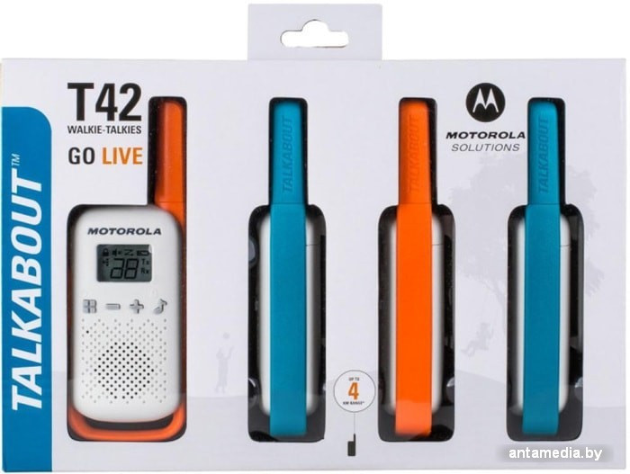 Портативная радиостанция Motorola Talkabout T42 Quad Pack - фото 3 - id-p208320058