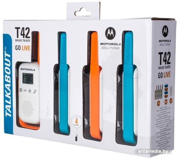 Портативная радиостанция Motorola Talkabout T42 Quad Pack - фото 5 - id-p208320058