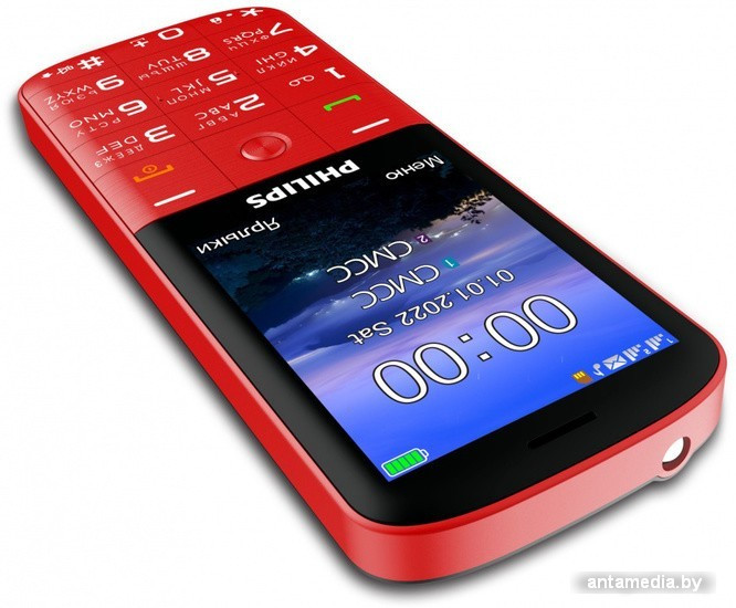 Кнопочный телефон Philips Xenium E227 (красный) - фото 5 - id-p208320070