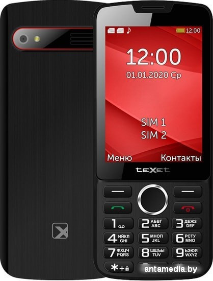 Мобильный телефон TeXet TM-308 (черный/красный) - фото 1 - id-p208320080