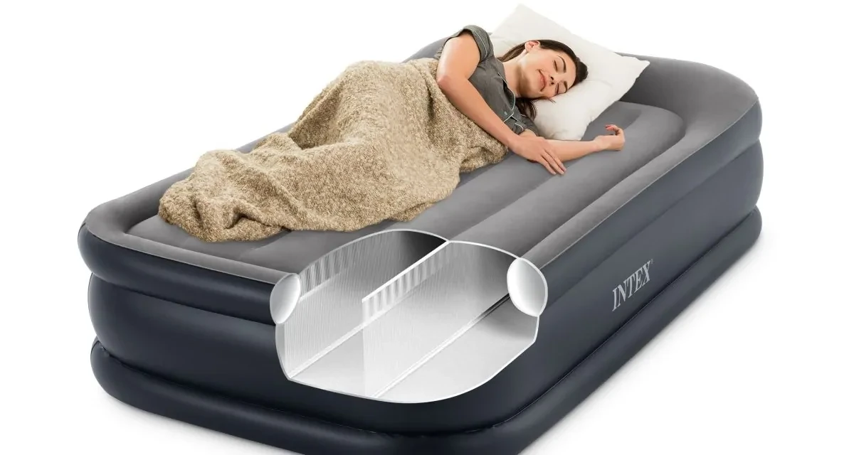 Надувная кровать Intex 64122 "Pillow Rest Raised Bed" (99x191x42 см) - фото 3 - id-p162501057